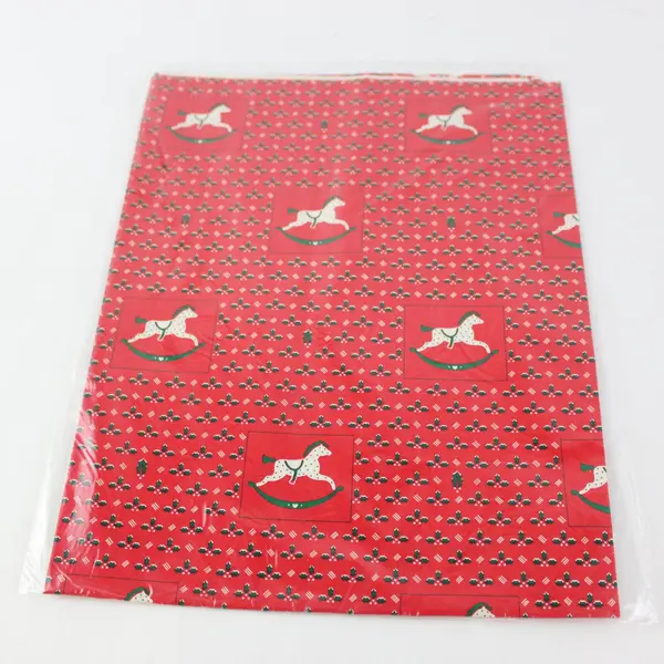 Lot Vintage Henry Brandt & Co Classic Christmas Wrapping Paper 70 Sq Ft