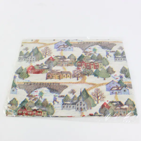 Lot Vintage Henry Brandt & Co Classic Christmas Wrapping Paper 70 Sq Ft
