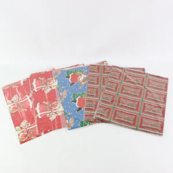 Vintage Henry Brandt & Co Christmas Wrapping Paper Lot Sealed