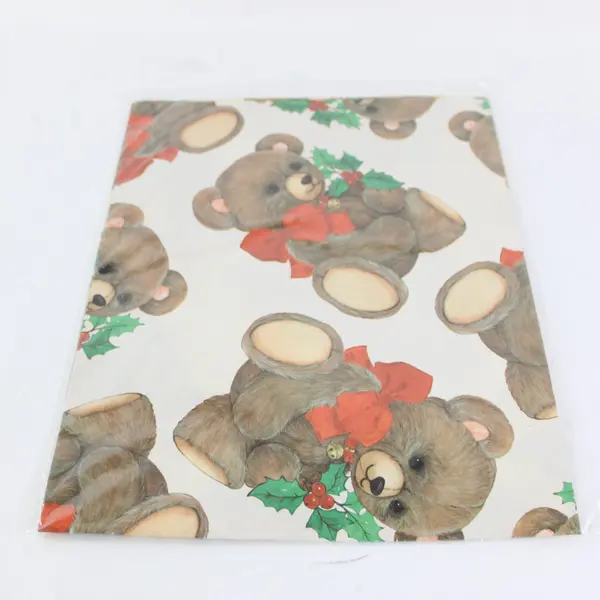 Lot Vintage Henry Brandt & Co Christmas Holiday Gift Wrap 70 Sq Ft Sealed