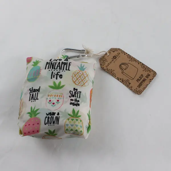 Natural Life Fold Up Reusable Shopping Bag Tote Compact