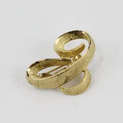 Vintage Mamselle Gold Tone Letter C Brooch Pin