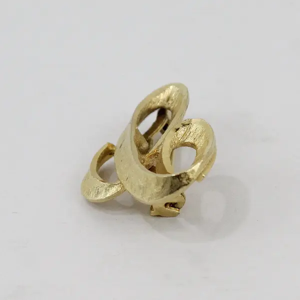 Vintage Mamselle Gold Tone Letter C Brooch Pin