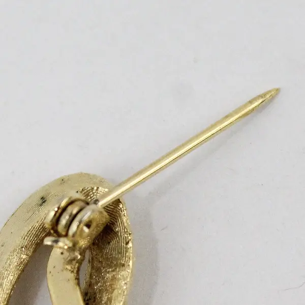 Vintage Mamselle Gold Tone Letter C Brooch Pin