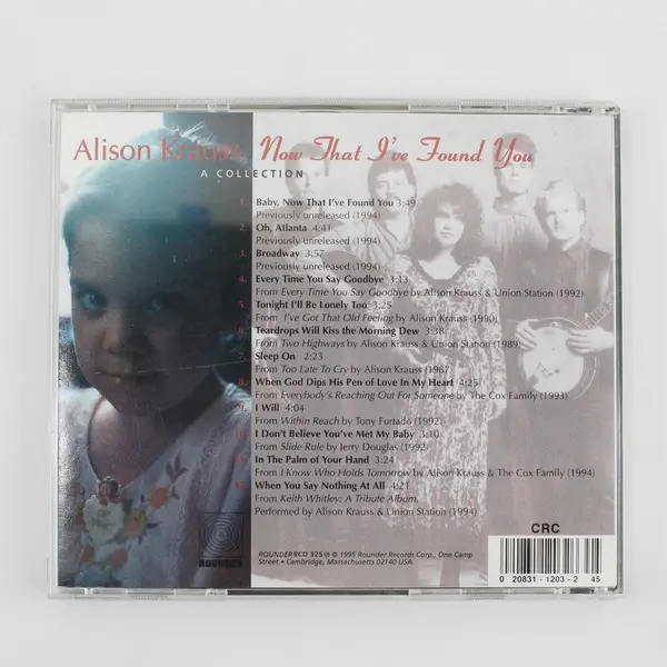 Alison Krauss Now That I've Found You: A Collection CD 1995 Rounder Records