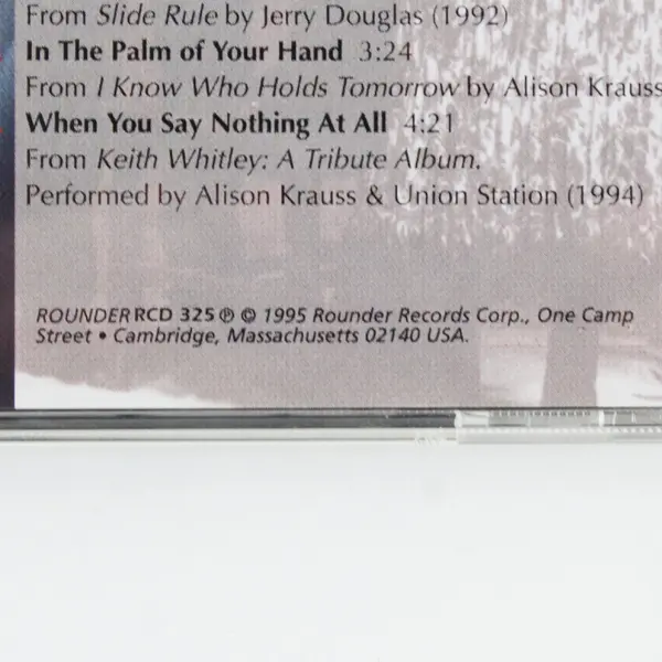 Alison Krauss Now That I've Found You: A Collection CD 1995 Rounder Records