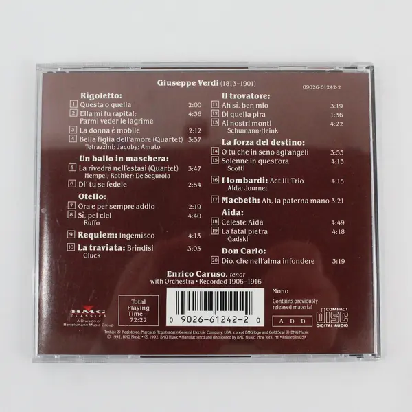 Caruso Sings Verdi (CD Sep-1992)