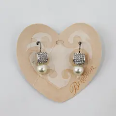 Brighton Meridian Pearl Silver-Tone Earrings NWT