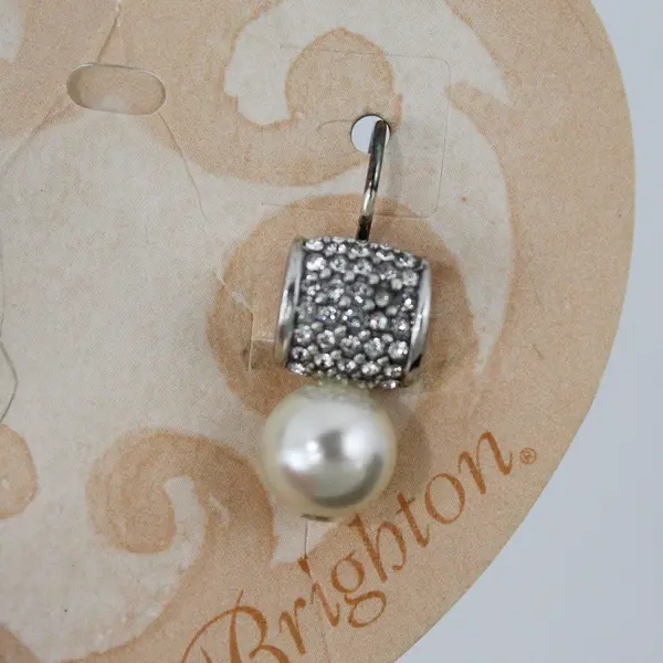 Brighton Meridian Pearl Silver-Tone Earrings NWT