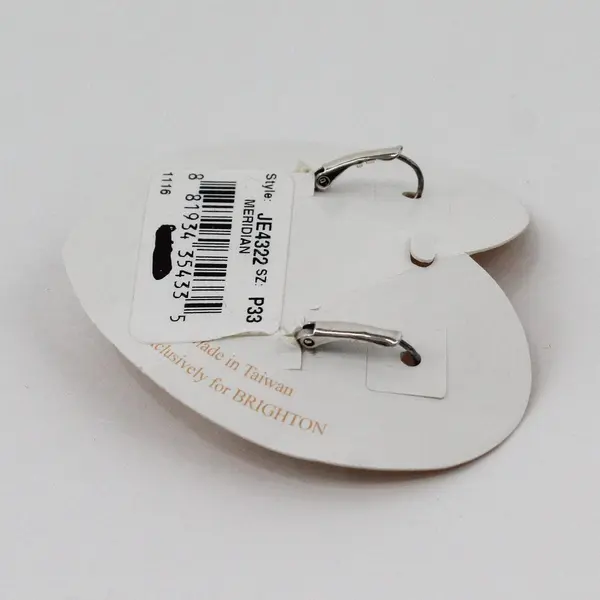 Brighton Meridian Pearl Silver-Tone Earrings NWT