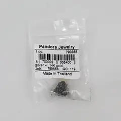 Pandora 925 Sterling Silver 14K Gold Christmas Tree Charm New