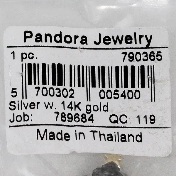 Pandora 925 Sterling Silver 14K Gold Christmas Tree Charm New