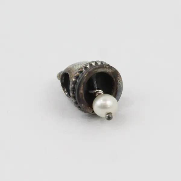 Pandora Faux Pearl 925 Sterling Silver Bell Charm