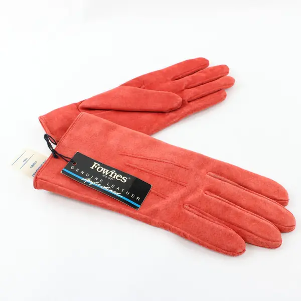 Fownes Women's Red Genuine Leather Gloves Size Large