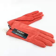 Fownes Women's Red Genuine Leather Gloves Size Large