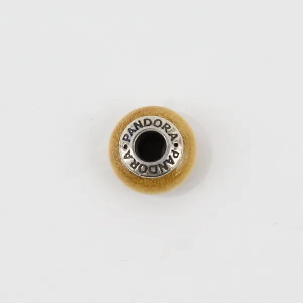 Pandora Pau Amarelo Wood Sterling Silver Charm 1/2 in