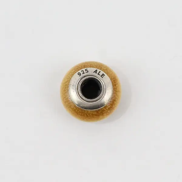 Pandora Pau Amarelo Wood Sterling Silver Charm 1/2 in