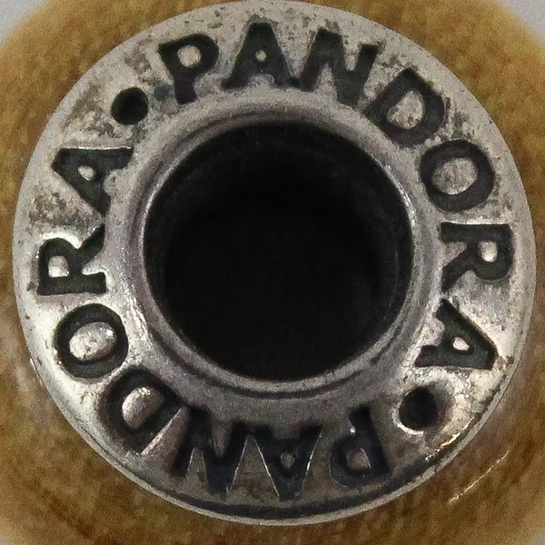 Pandora Pau Amarelo Wood Sterling Silver Charm 1/2 in