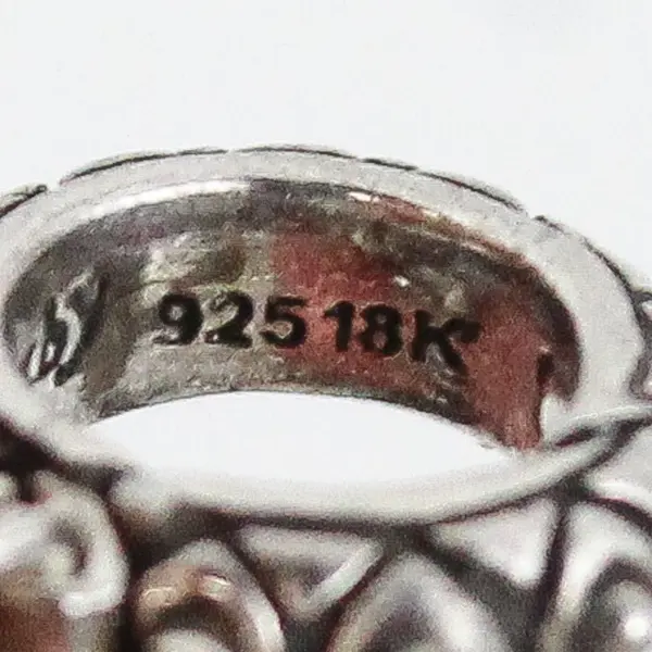 Barbara Bixby A Initial 925 Sterling Silver 18K Gold Enhancer Pendant