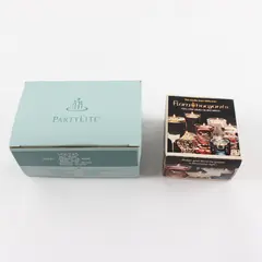 PartyLite V06245 Wild Rose & Flam'buoyants Candle Lot 2 New Open Box
