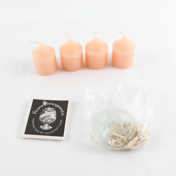 PartyLite V06245 Wild Rose & Flam'buoyants Candle Lot 2 New Open Box