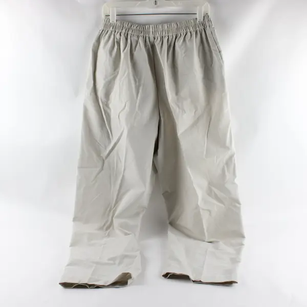 Karen Scott Beige Elastic Waist Pants Size 16 Trousers