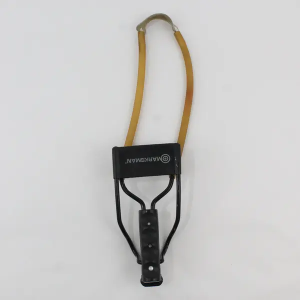 Marksman Folding Slingshot Wrist Brace Pouch Black Yellow USA