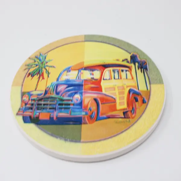 Set of 4 Thirstystone Occasions Absorbent Stone Cork Back Coasters