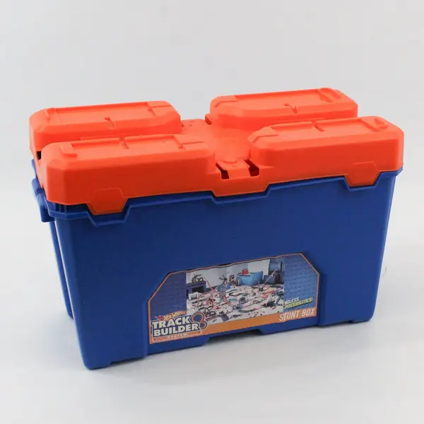2017 Hot Wheels DWW95 Track Builder Stunt Box Storage Case & Track Pieces