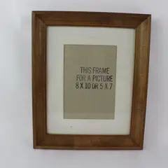 Vintage Wooden Photo Frame Brown Matte 8x10 or 5x7