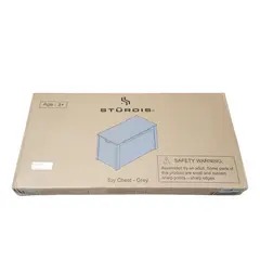 Sturdis BMP-DFV-STTX-GRY Gray Wooden Kids Toy Chest Storage Box Safety Hinge NEW