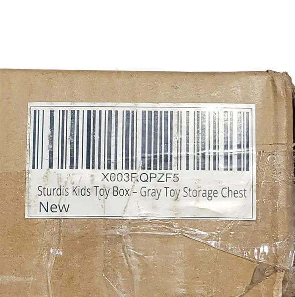 Sturdis BMP-DFV-STTX-GRY Gray Wooden Kids Toy Chest Storage Box Safety Hinge NEW