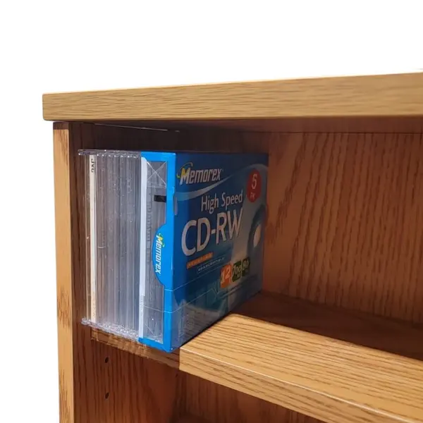 Vtg 4-Sided Rotating Wood Media Storage Tower VHS Cassette Rack - Local Pickup