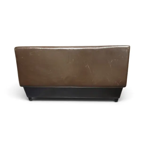 Vtg Brown Vinyl Storage Bench Ottoman Lift Top Hinged Footstool - Local Pickup
