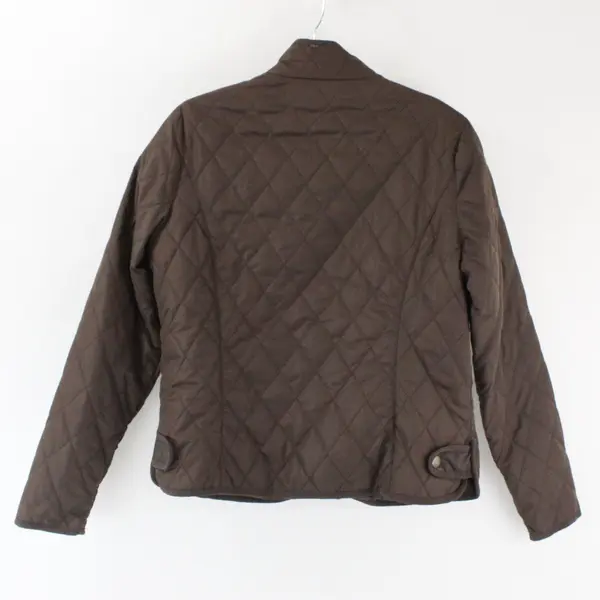 OS Brown Quilted Brown Zip Up Jacket Womens Small Y2K Aesthetic