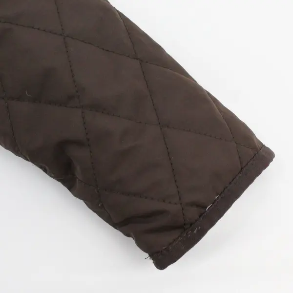 OS Brown Quilted Brown Zip Up Jacket Womens Small Y2K Aesthetic