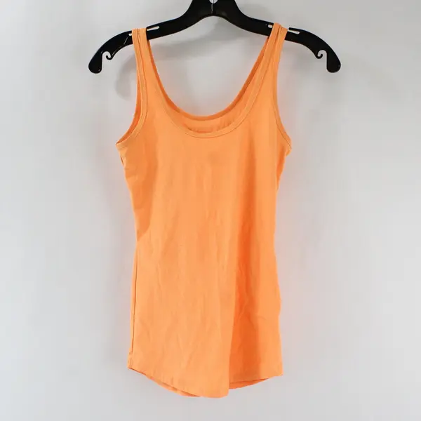 No Boundaries Junior Tank Top Soft Stretch  Fitted Bright Orange