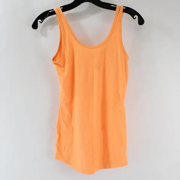 No Boundaries Junior Tank Top Soft Stretch  Fitted Bright Orange