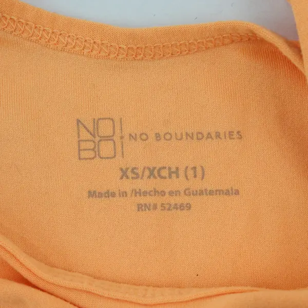 No Boundaries Junior Tank Top Soft Stretch  Fitted Bright Orange