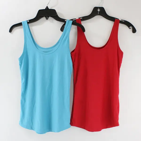 Lot of 2 No Boundaries S/3-5 Junior Tank Tops Blue Red
