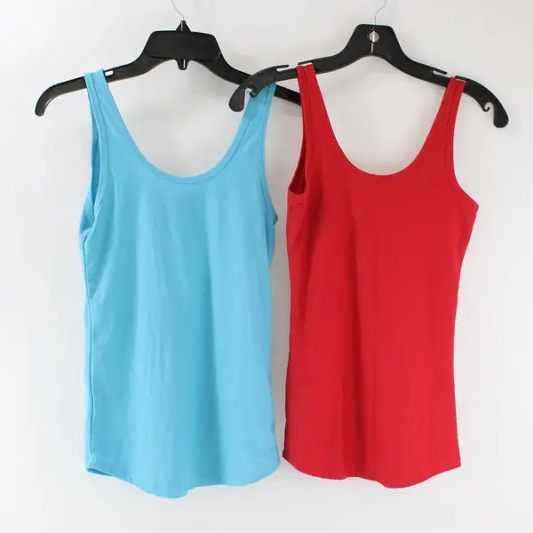 Lot of 2 No Boundaries S/3-5 Junior Tank Tops Blue Red