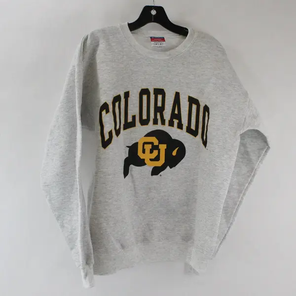 Champion Crewneck Sweatshirt Mens Medium Gray University of Colorado Buffaloes