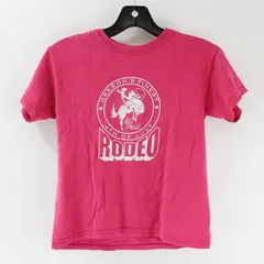 St. Paul Rodeo Oregon Souvenir Short Sleeve Shirt Girls Pink Shirt L/XL (12-14)