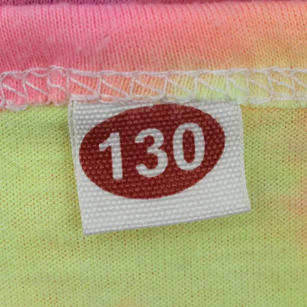Girls Size 130 Rainbow Tie Dye Long Sleeve Twist-Front Shirt