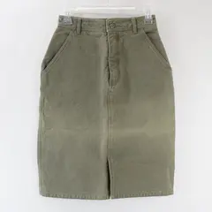 Royal Robbins Womens Size 8 Army Green Cotton Midi Pencil Skirt