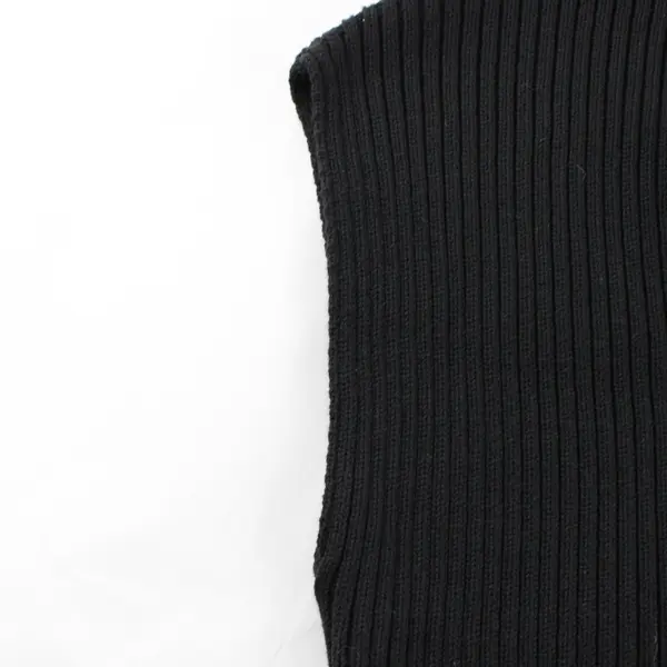 Parkhurst Women's M Black Knit Open Front Sleeveless Cardigan