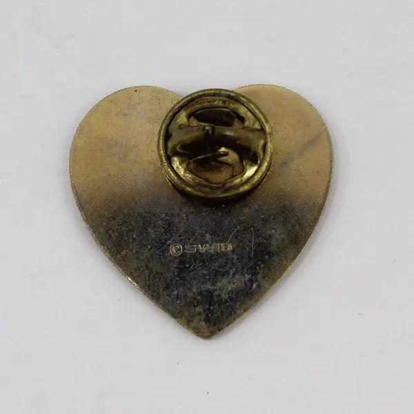 Vintage SWIB I Love Joe Heart Enamel Lapel Pin 1-1/4"