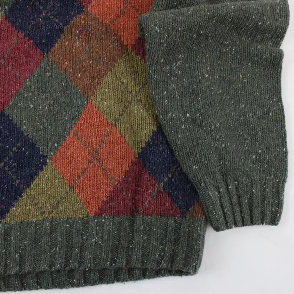 Jos. A. Bank Mens XXL Multicolor Argyle Knit Pullover Sweater