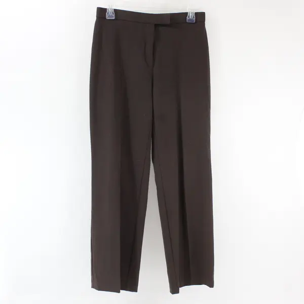Sag Harbor Women's 4 Petite Brown Stretch Dress Pants