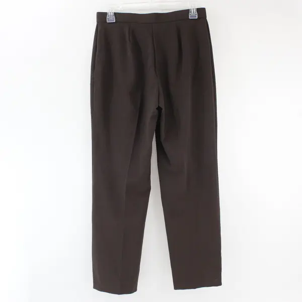Sag Harbor Women's 4 Petite Brown Stretch Dress Pants